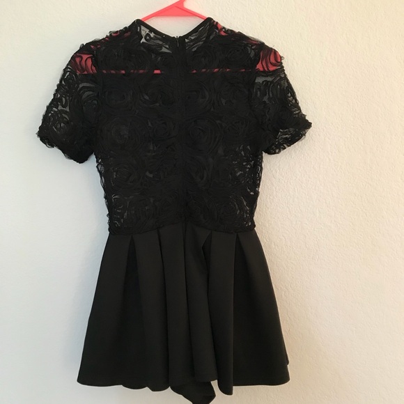Oh my love Black rosette romper - Picture 6 of 8